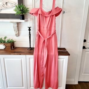 New York & Company NYC off  shoulder jumpsuit